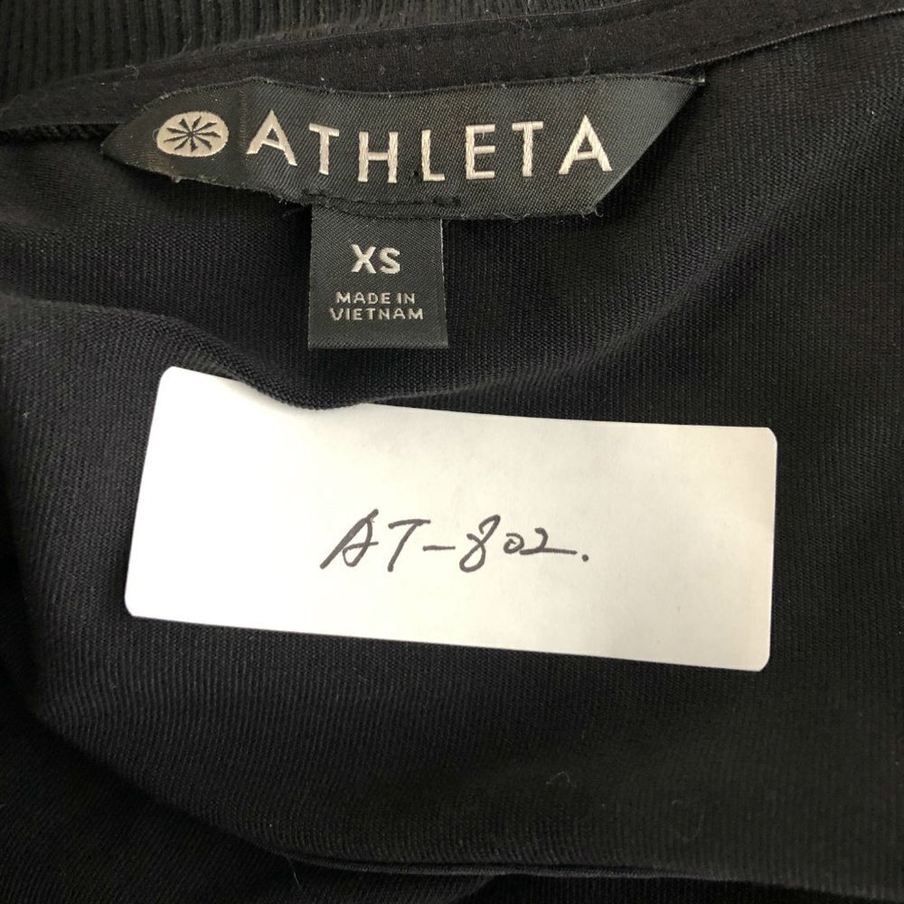 Athleta Circa Track Jacket Black White Full Zip XS - Picture 4 of 8